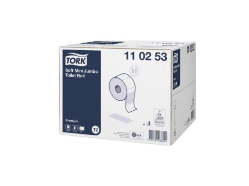 Toaletní papír Tork Premium Soft T2 v Mini Jumbo roli, 2 vrstvy, 12ks
