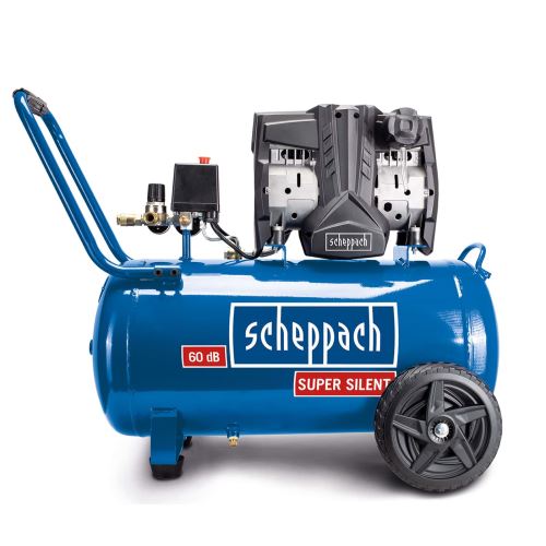 Tichý bezolejový dvouválcový kompresor 50 l Scheppach HC 51 Si