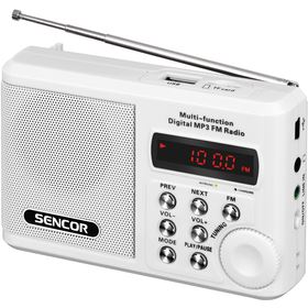 Rádiopřijímač SENCOR SRD 215 W RÁDIO S USB/MP3