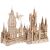 Hračka Ugears 3D dřevěné mechanické puzzle Hrad Bradavice, Harry Potter