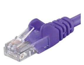 Patch kabel UTP cat 5e, 1m - fialová