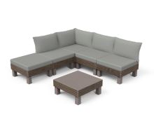 Zahradní nábytek Keter Elements 5místný modulární set walnut
