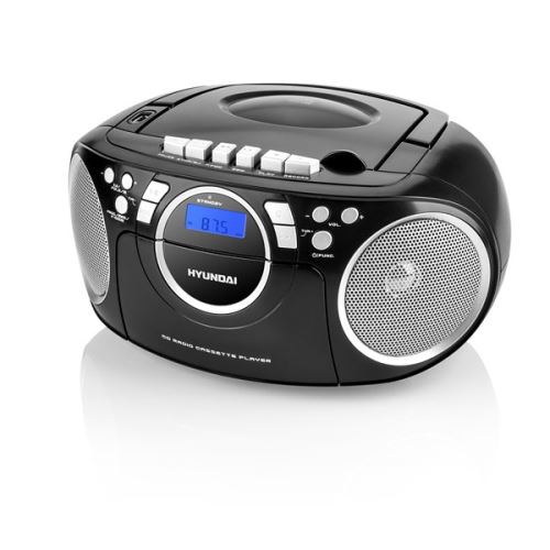 Rádio s CD HYUNDAI Radiomagnetofon Hyundai TRC 788 AU3BS s CD/MP3/USB, černá/stříbrná