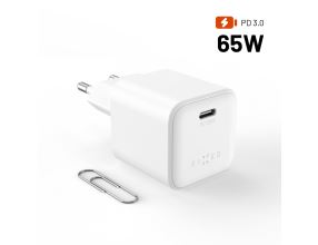 Nabíječka FIXED síťová GaN Mini s USB-C výstupem a podporou PD, 65W, bílá
