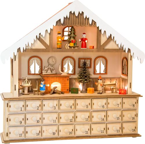 Adventní kalendář Small Foot dřevěný kouzelný vánoční dům