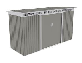 Zahradní domek G21 GRAH 483 - 340 x 142 cm, metalický šedý (1)