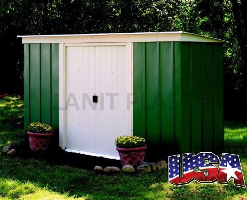 Kovový zahradní domek ARROW PT 104, zelený - 314 x 119 cm