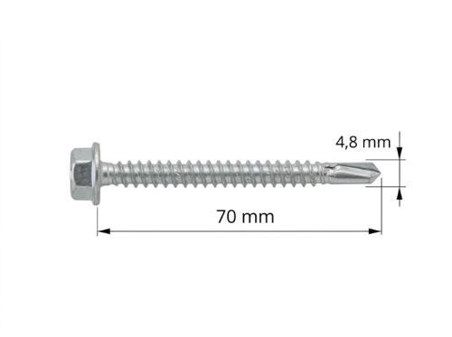 vrut do železa TEX 4,8 x 70 mm šestihranná hlava LG5564